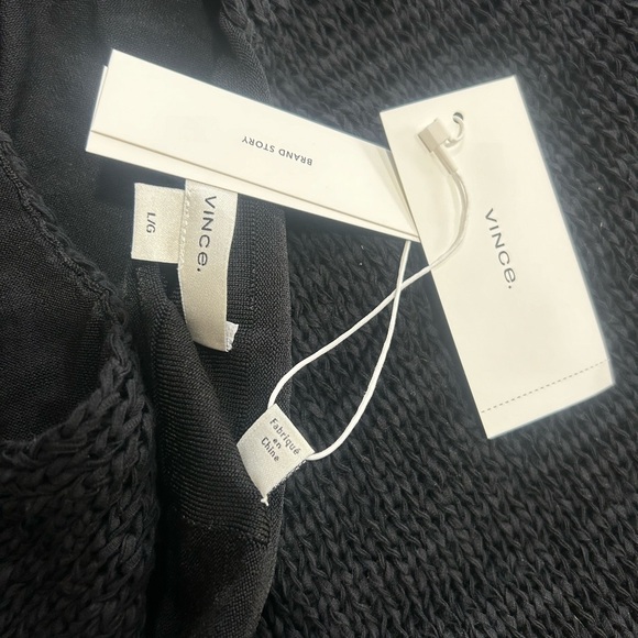 Vince textured tank Dress Size L Black NWT - Picture 7 of 7